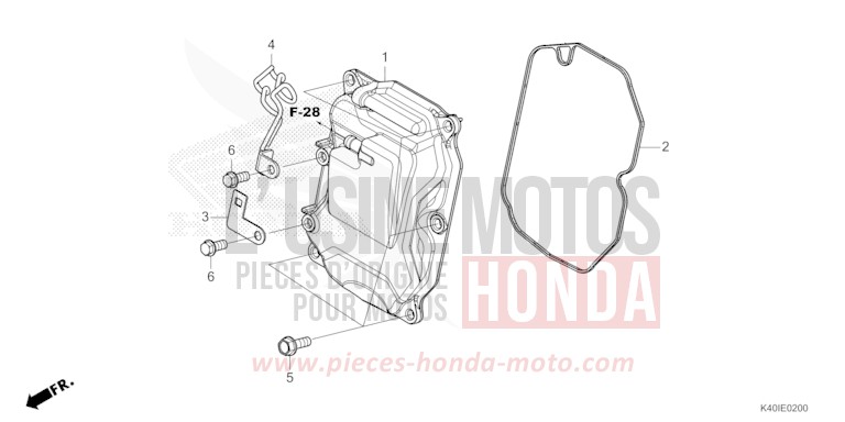 CYLINDER HEAD COVER for Forza 125 MAT CYNOS GRAY METALLIC (NH312) from 2021